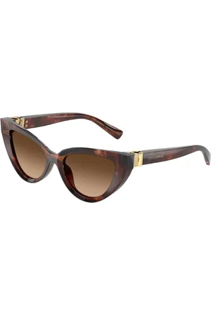 Dolce & Gabbana Tilbehør, unisex, Brun, ONE SIZE, Cat Eye Solbriller i Mørkerød