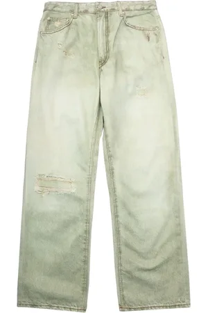 Won Hundred Jeans, Herre, Grøn, W31 L32, Denim, Printet Denim Jeans Digital Skylning