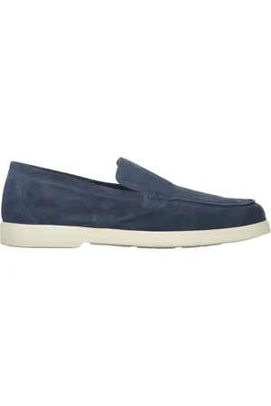 MOORER Sko, Herre, Blå, 43 EU, Suede, Klassiske Suede Loafers