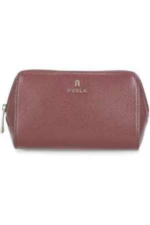 Furla Taske, Dame, Rød, ONE SIZE, Læder, Bordeaux Læder Pochette med Metal Logo