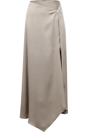 Nanushka Nederdel, Dame, , M, Asymmetrisk Lynlås Midi Nederdel