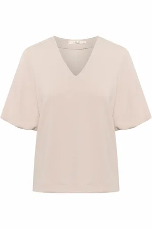 INWEAR Top, Dame, , XL, Polyester, Ballonærme T-shirt Top Haze