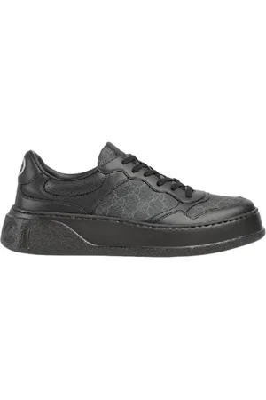 Gucci Sko, Herre, Sort, 43 1/2 EU, Læder, Sort Supreme Snøresko
