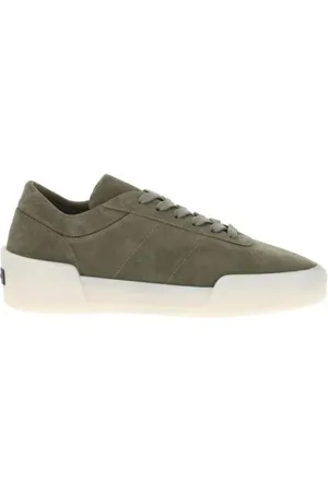 FEAR OF GOD Sko, Herre, Grøn, 43 EU, Suede, Minimalistiske Lave Sneakers med Gummisål