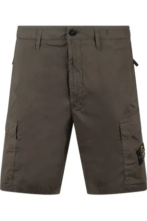 Stone Island Shorts, Herre, Grå, W34, Bomuld, Cargo Shorts med Multi-Lommer