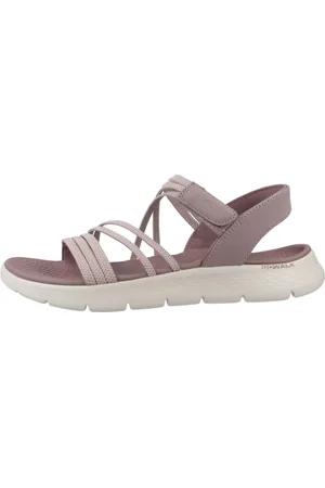 Skechers Sko, Dame, Lilla, 42 EU, Flex Sandaler til Aktiv Livsstil