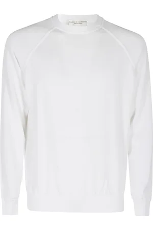 FILIPPO DE LAURENTIIS Strik, Herre, Hvid, L, Raglan Crepe Top til Kvinder