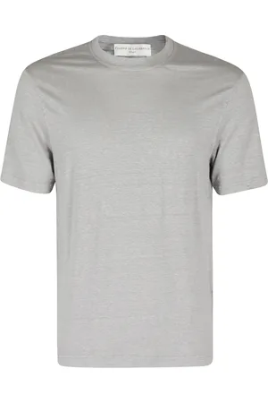 FILIPPO DE LAURENTIIS Top, Herre, Grå, 3XL, Linned, Stræk Linned T-shirt
