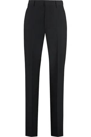 Givenchy Bukser, Herre, Sort, L, Uld, Skræddersyede uldbukser med logo trim