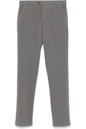 CANALI Bukser, Herre, Grå, XL, Sarga Chinos med knaplukning