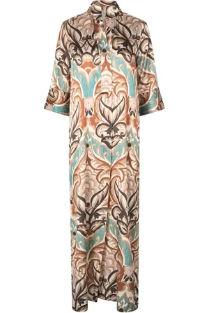 Dea Kudibal Kjole, Dame, Flerfarvet, XS, Tyl, Artistic Spice Kimono Style Kjole