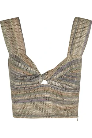 IRO Top, Dame, Flerfarvet, S, Polyester, Multifarvet Hjerteudskæring Cropped Top