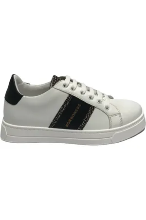 Borbonese Sko, Dame, Hvid, 39 EU, Læder, Casual Sneakers til hverdagsbrug