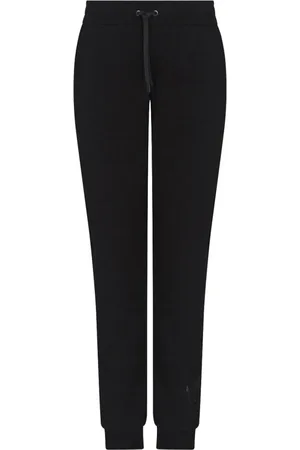 Armani Exchange Bukser, Dame, Sort, S, Uld, Sorte Afslappede Sporty Bukser
