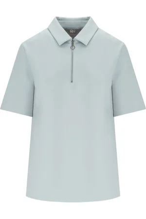 Max Mara Top, Dame, Blå, M, Uld, Lysblå Artu Polo Shirt