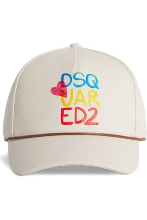 Dsquared2 Tilbehør, unisex, Hvid, ONE SIZE, Hvide hatte med justerbar rem