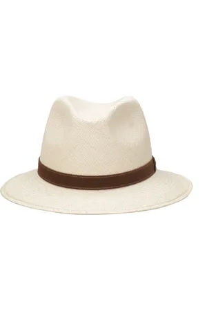 Borsalino Tilbehør, Herre, , 59 CM, Strå Panama Hat med Kontrastbånd