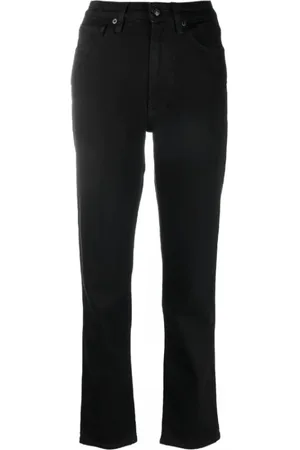 3x1 Jeans, Dame, Sort, W26, Bomuld, Sort High-Waist Tapered Jeans