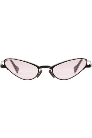 KUBORAUM Tilbehør, Dame, Sort, ONE SIZE, Moderne Oval Cat-Eye Solbriller Sort