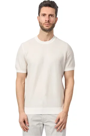 HUGO BOSS Top, Herre, Hvid, L, Bomuld, Hvid T-shirt med rund hals