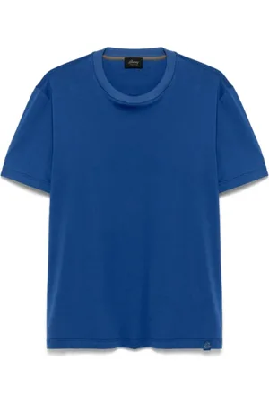 BRIONI Top, Herre, Blå, M, Bomuld, Imperial Crew Neck T-Shirt