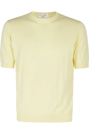FILIPPO DE LAURENTIIS Top, Herre, Gul, XL, Bomuld, Bomuld Delave` Stilfuld Skjorte