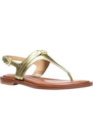 Michael Kors Sko, Dame, Gul, 39 EU, Tåremssandal med T-strop Lukning