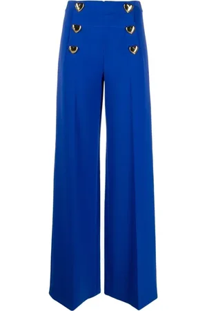 Moschino Bukser, Dame, Blå, XS, Polyester, Elektrisk Blå Bukser Statement Stil