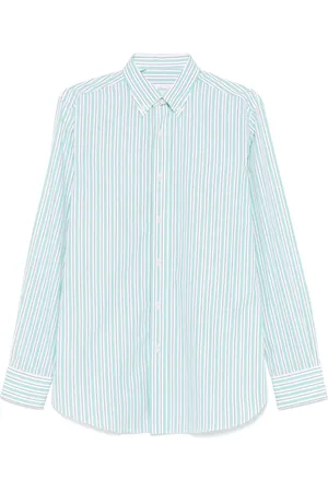 BRIONI Skjorte, Herre, Blå, 3XL, Hvide Button-Down Bluser & Skjorter