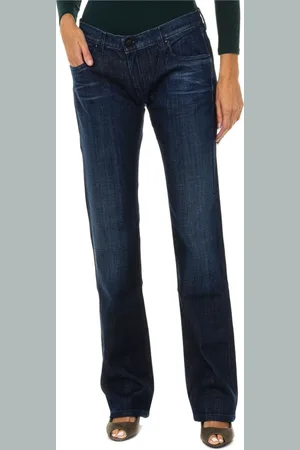 Emporio Armani Jeans, Dame, Blå, W27, Bomuld, Flare Jeans