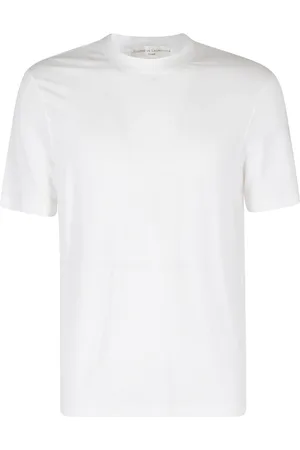 FILIPPO DE LAURENTIIS Top, Herre, Hvid, L, Linned, Linned Stretch T-shirt