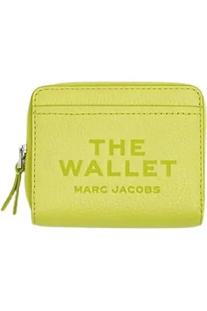 Marc Jacobs Tilbehør, Dame, Gul, ONE SIZE, Læder, Gul læderpung med tryklås