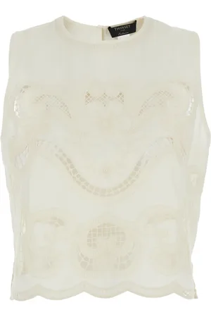 Twin-Set Top, Dame, Hvid, XS, Bomuld, Hvid Top til Kvinder