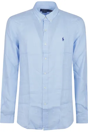 Ralph Lauren Skjorte, Herre, Blå, M, Sporty langærmet skjorte