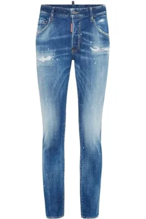 Dsquared2 Jeans, Herre, Blå, S, Slidte Skater Jeans