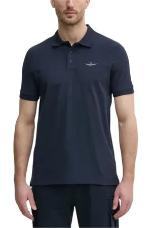 Aeronautica Militare Top, Herre, Blå, M, Uld, Stilfuldt Polo Shirt