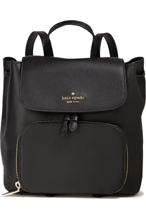 Kate Spade Taske, Dame, Sort, ONE SIZE, Læder, Mellem Flap Rygsæk Sort Læder