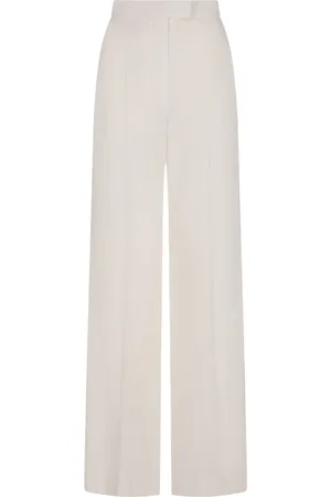 Alexander McQueen Bukser, Dame, Hvid, S, Hvide Wide-Leg Bone Bukser