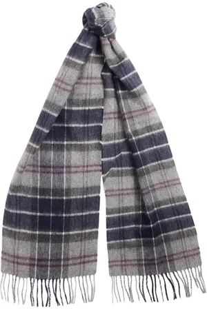 Barbour Tilbehør, Dame, Grå, ONE SIZE, Uld, Ternet tørklæde i cashmere og lammeuld