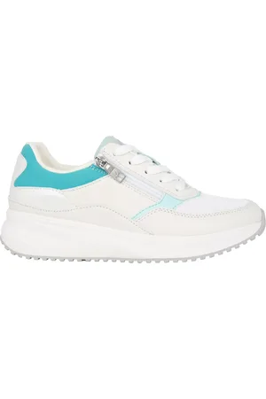 Waldläufer Sko, Dame, Hvid, 42 EU, Læder, Komfortabel lace-zip sneaker - hvid