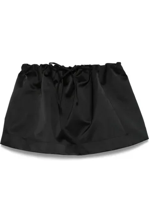 Nº21 Top, Dame, Sort, L, Snøret Bandeau Top Flared Cut