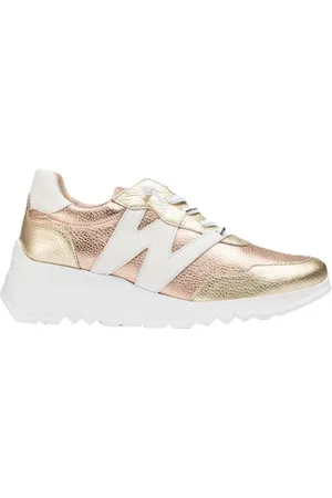 Wonders Sko, Dame, Gul, 40 EU, Læder, Gyldne Læder Sneakers