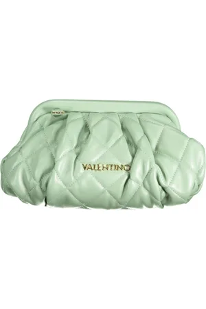 Valentino by Mario Valentino Taske, Dame, Grøn, ONE SIZE, Uld, Grøn Skuldertaske med Snap Lukning