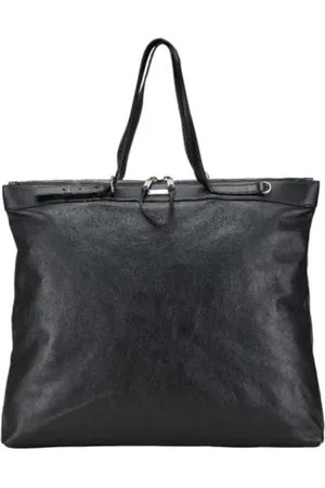 Saint Laurent Pre-owned, Dame, Sort, ONE SIZE, Tyl, Pre-owned Laeder totes