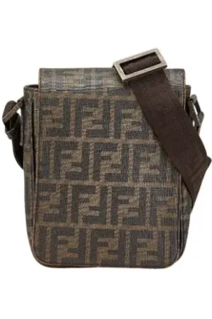 Fendi Pre-owned, Dame, Brun, ONE SIZE, Uld, Pre-owned Laeder fendi-tasker
