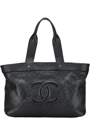 CHANEL Pre-owned, Dame, Sort, ONE SIZE, Tyl, Pre-owned Laeder totes