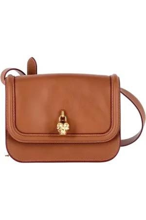 Alexander McQueen Pre-owned, Dame, Brun, ONE SIZE, Uld, Pre-owned Laeder skuldertasker