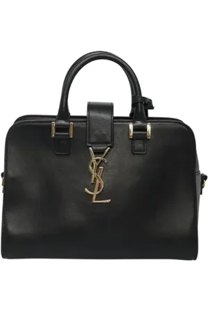 Saint Laurent Pre-owned, Dame, Sort, ONE SIZE, Uld, Pre-owned Laeder hndtasker