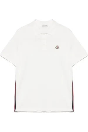 Moncler Top, Herre, Hvid, L, Hvide T-shirts og Polos med Striber