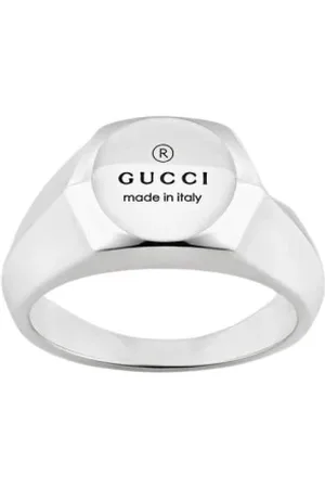Gucci Tilbehør, Dame, Grå, 62 MM, Elegant Signet Ring Jewel Woman